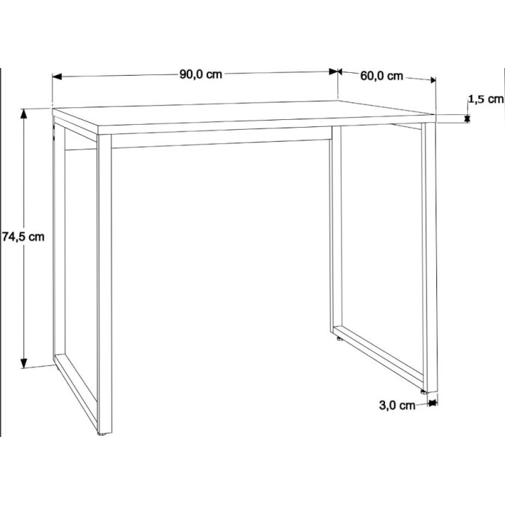 Escritorio para computadora Irena, 90cm largo, 45cm ancho