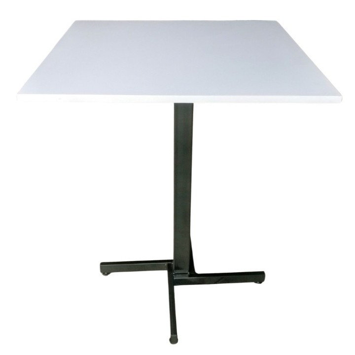 Mesa Cafetería y Bar 60x60 cm Myp Company - Mesa de Madera RH Cuadrada para Negocio Base de Acero