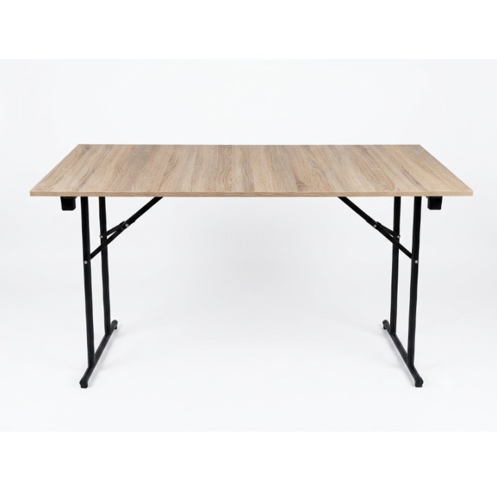 Mesa de Reuniones Apilable 180x60 cm Madera RH Negra Myp Company - Escritorio Elegante para Sala de Juntas