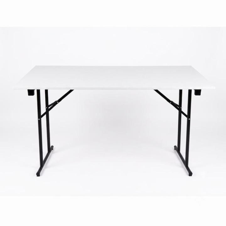 Mesa de Reuniones Apilable 180x60 cm Madera RH Negra Myp Company - Escritorio Elegante para Sala de Juntas