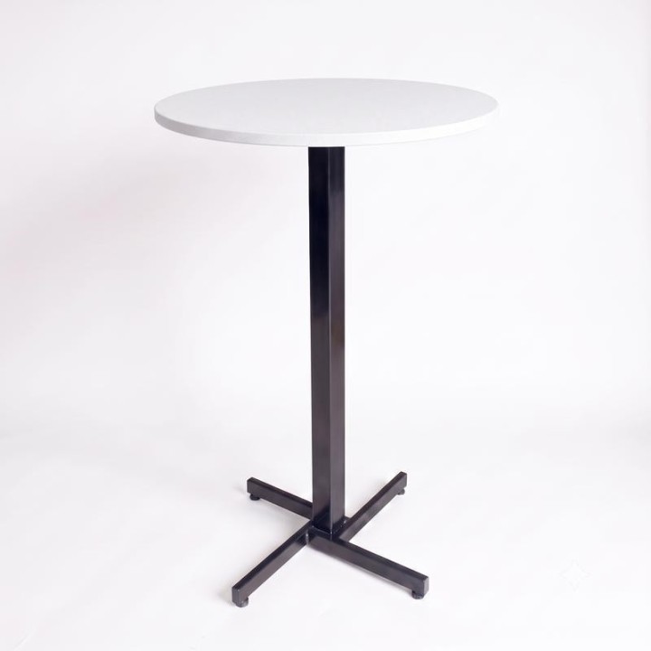 Mesa Alta para Bar Redonda 60 cm Myp Company - Altura 100 cm Madera RH Cafetería Optimización de Espacios