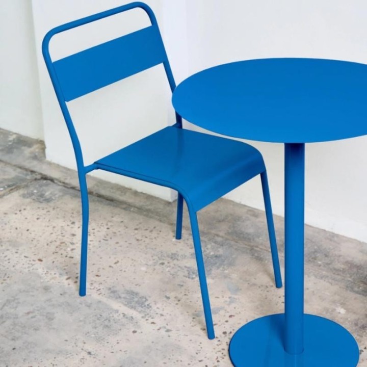 Mesa Exterior Redonda 40 cm Myp Company Acero HR - Mesa de Metal para Terraza y Bar Personalizada Fabricación Sobre Pedido