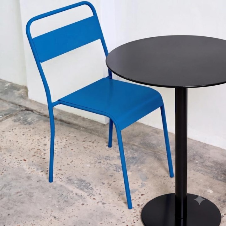 Mesa Exterior Redonda 40 cm Myp Company Acero HR - Mesa de Metal para Terraza y Bar Personalizada Fabricación Sobre Pedido