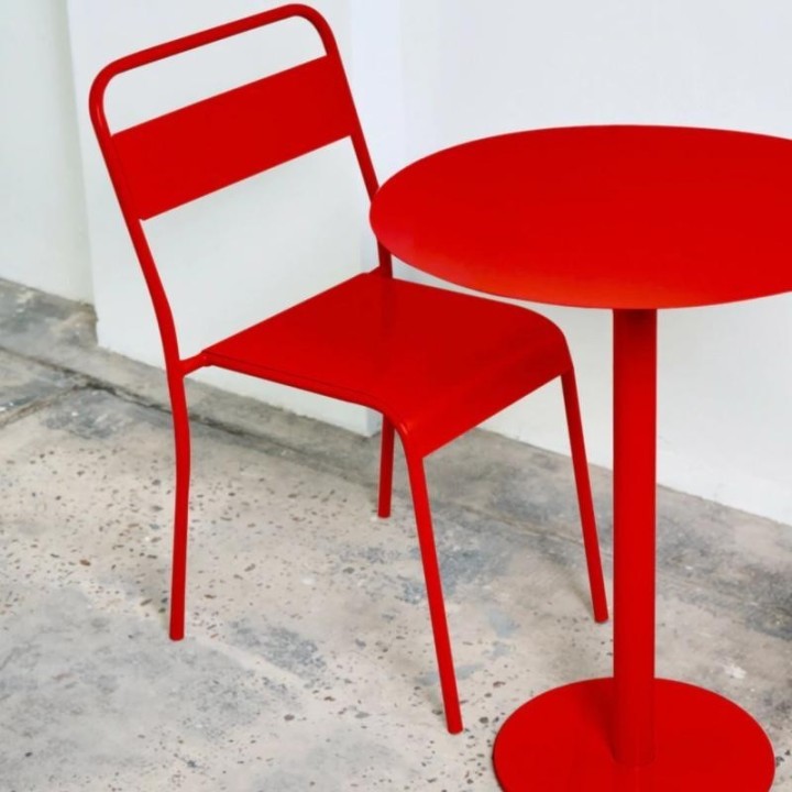 Mesa Exterior Redonda 40 cm Myp Company Acero HR - Mesa de Metal para Terraza y Bar Personalizada Fabricación Sobre Pedido