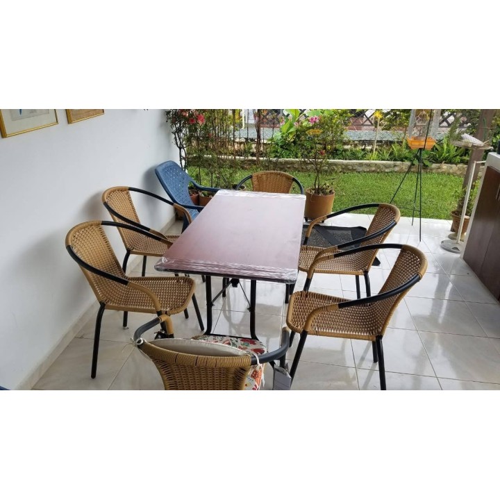 Mesa Plegable Auxiliar para Invitados Reuniones 60x120cm - MYP COMPANY