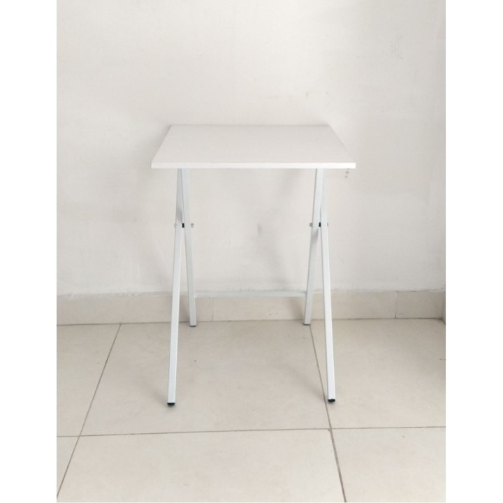 Mesita de noche moderna auxiliar plegable de 48cmX65cm(alto) Blanca