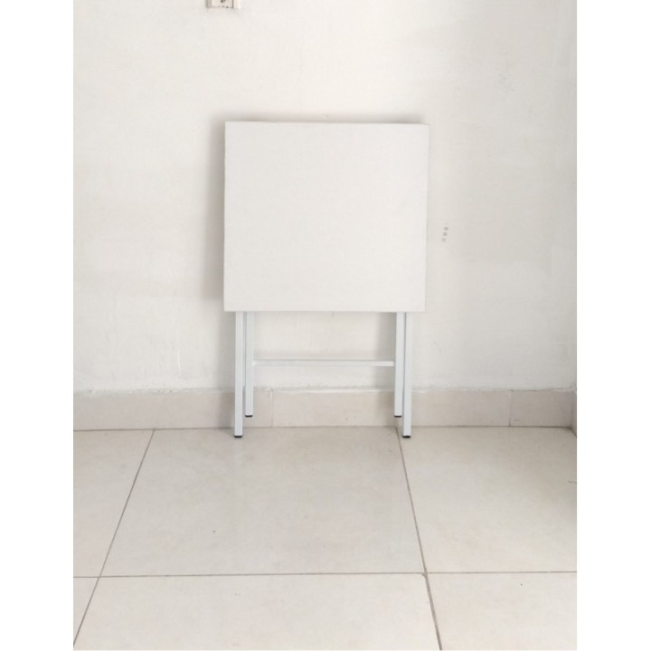Mesita de noche moderna auxiliar plegable de 48cmX65cm(alto) Blanca