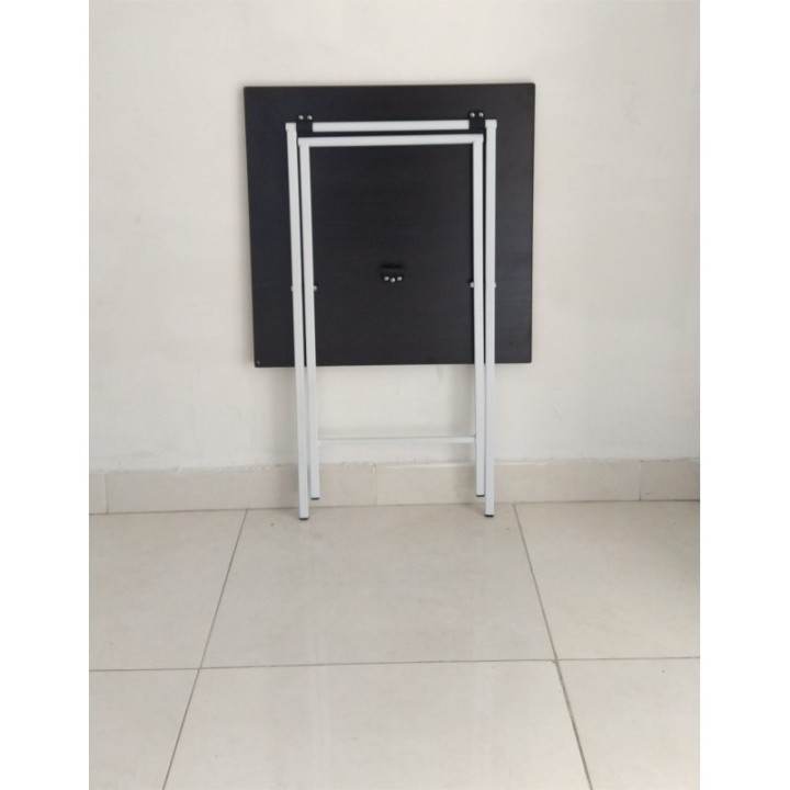 Mesa Escritorio Plegable Wengue y Blanco 60cm
