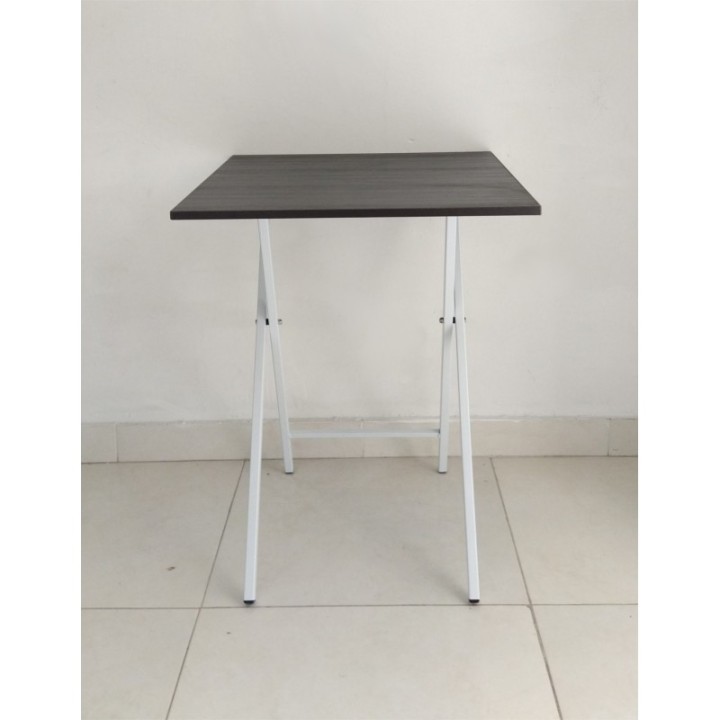 Mesa Escritorio Plegable Wengue y Blanco 60cm
