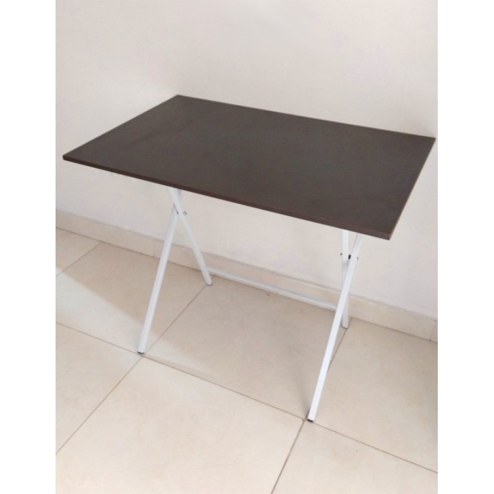 Mesa Escritorio Plegable Wengue Y Blanco 90cm