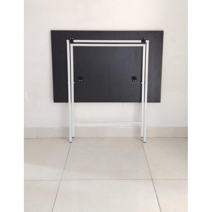 Mesa Escritorio Plegable Wengue Y Blanco 90cm