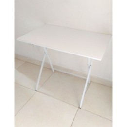 Mesa Escritorio Plegable Blanco Y Blanco 90cm