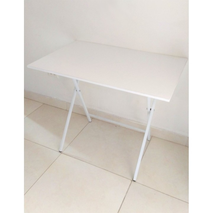 Mesa Escritorio Plegable Blanco Y Blanco 90cm