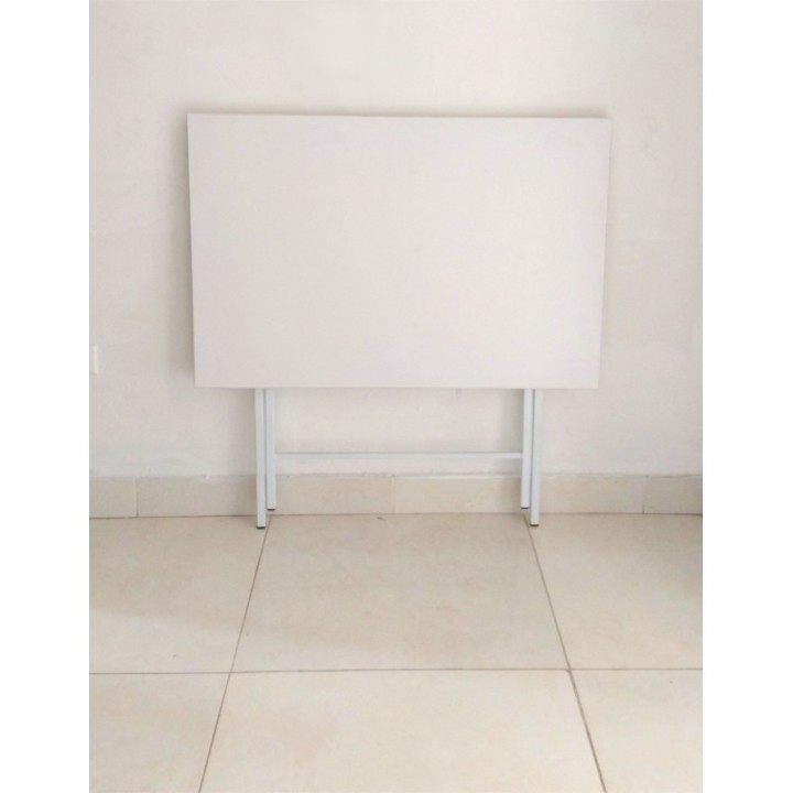 Mesa Escritorio Plegable Blanco Y Blanco 90cm