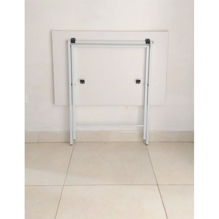 Mesa Escritorio Plegable Blanco Y Blanco 90cm