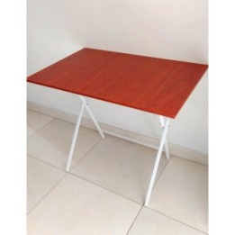 Mesa Escritorio Plegable Cedro Y Blanco 90cm