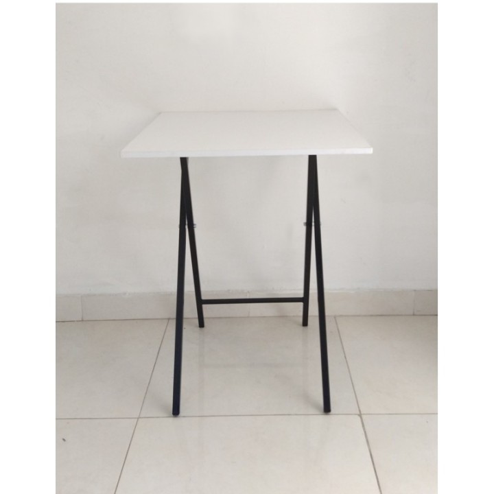 Mesa Escritorio Plegable Blanco y Negro 60cm
