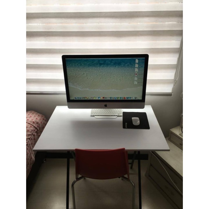 Escritorio blanco plegable mesa para computadora de 90cm