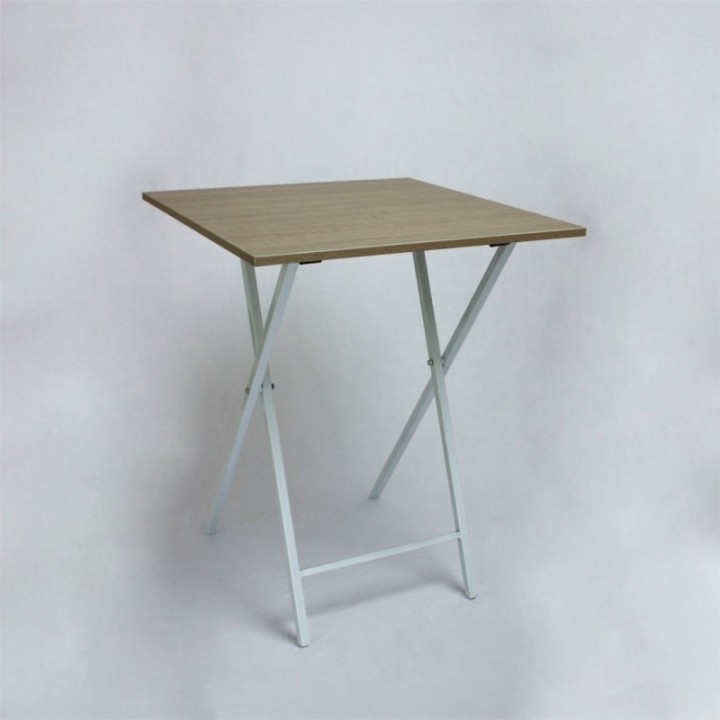 Mesa Escritorio Plegable Mallado y Blanco 60cm