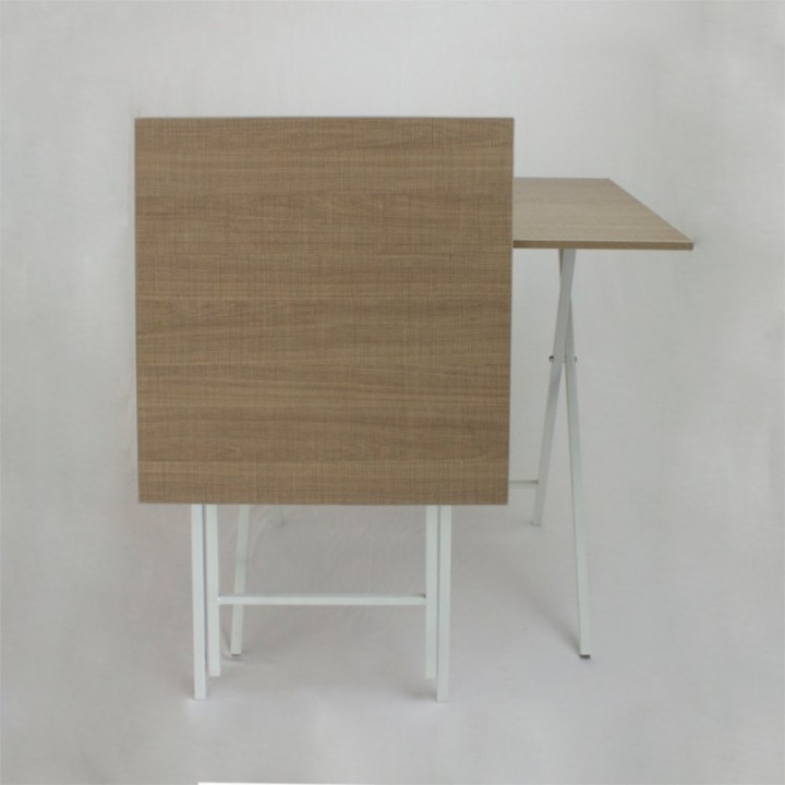 Mesa Escritorio Plegable Mallado y Blanco 60cm