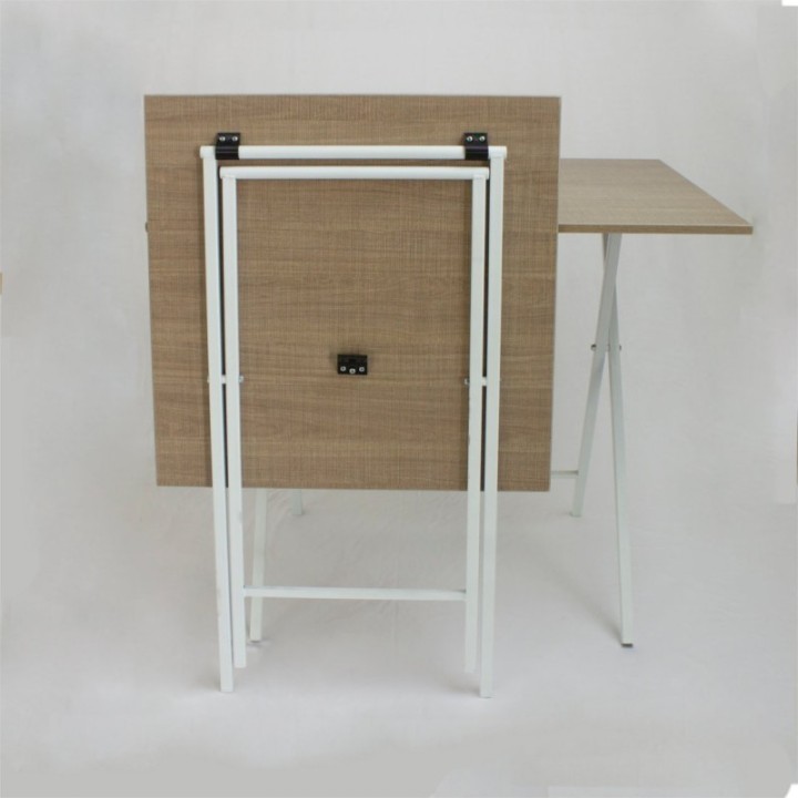 Mesa Escritorio Plegable Mallado y Blanco 60cm