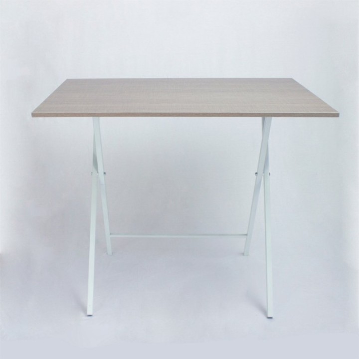 Mesa Escritorio Plegable Mallado Y Blanco 90cm