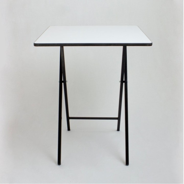 Mesa Escritorio Plegable Blanco y Negro Bn 60cm