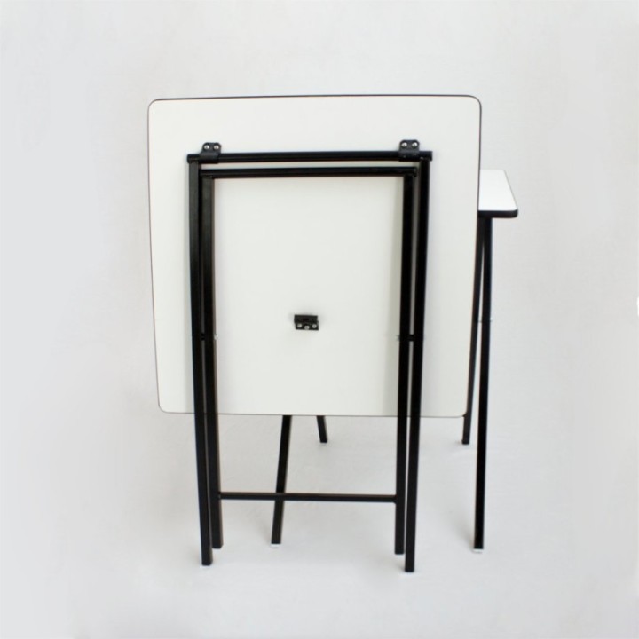 Mesa Escritorio Plegable Blanco y Negro Bn 60cm