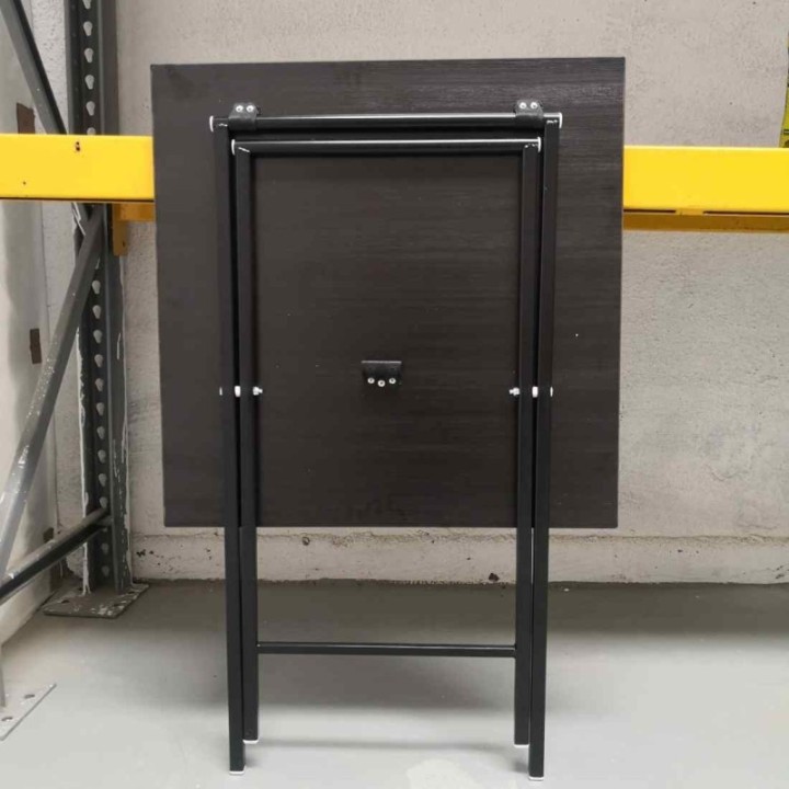 Escritorio Negro pequeño plegable de madera para computadora de 60cm
