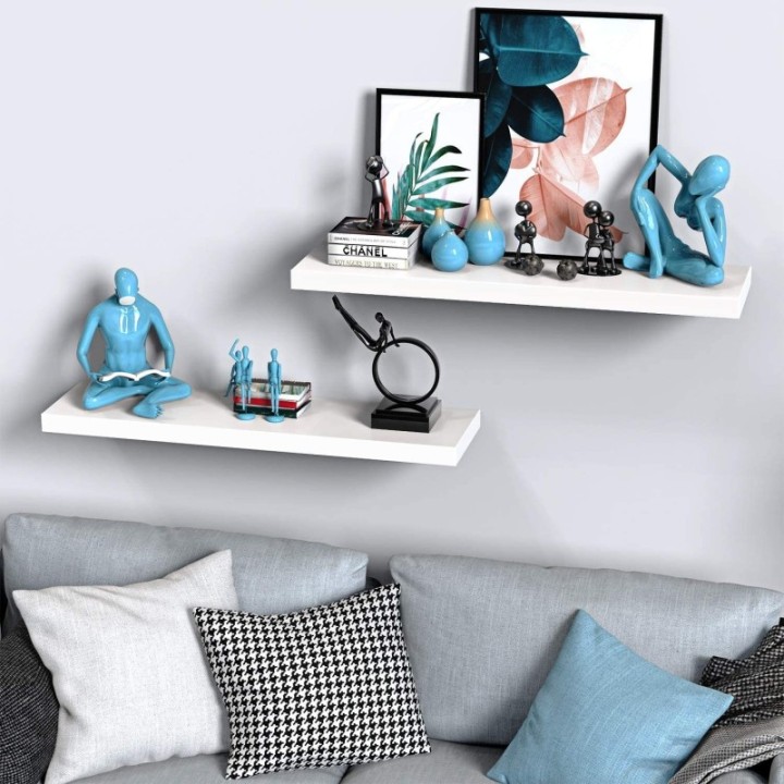 Set 2 Repisas Flotantes Decoracion Moderna 10cm Fondo