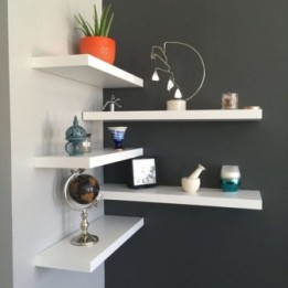 Set de 5 Repisas Flotantes en madera 10cm Fondo