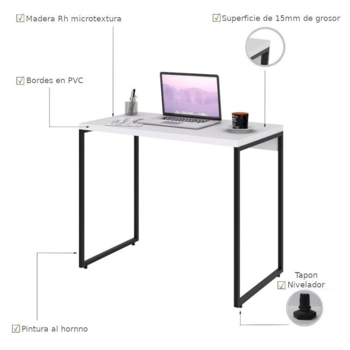 Escritorio para computadora Irena, 90cm largo, 45cm ancho